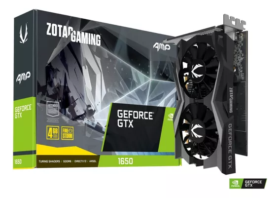 Placa De Vídeo Nvidia Geforce Gtx 1650 4gb Ddr6 Zotac Amp