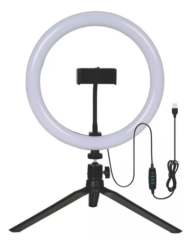 Luz Ring Light 8 Polegadas 20cm + Tripé De Mesa + Suporte HRIMPORT