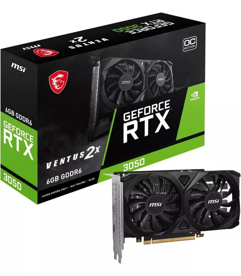 Placa De Vídeo Msi Rtx 3050 Ventus 2x 6gb Oc Gddr6 96 Bits -