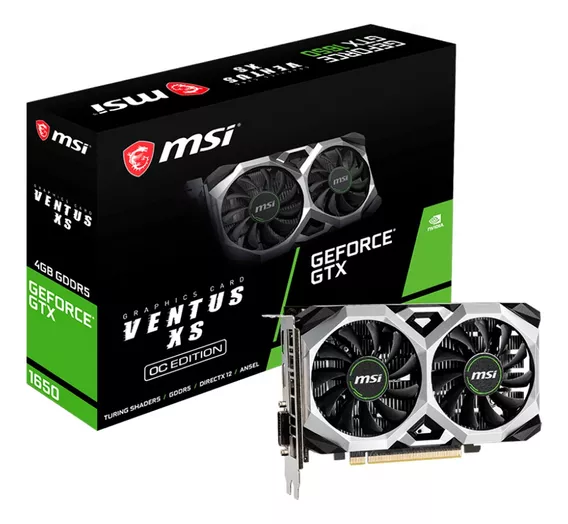 Placa De Vídeo Msi Geforce Gtx 1650 Ventus Xs Ocv3 4gb Gddr6