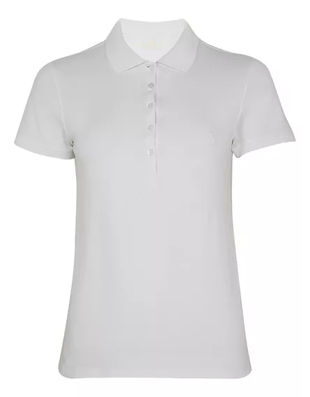 Camisa Polo Dudalina Peruvian In24 Branco Feminino