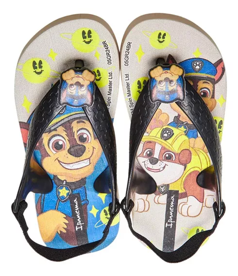 Chinelo Ipanema Infantil Baby Com Elastico Patrulha Canina