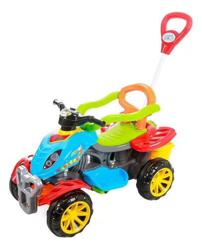 Carrinho De Passeio Infantil Empurrador Pedal Criança Color Cor Colorido