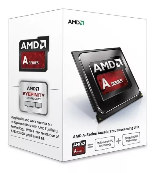 Processador gamer AMD A8-6500 AD6500OKHLBOX  de 4 núcleos e  4.1GHz de frequência com gráfica integrada