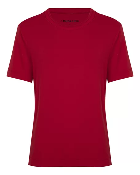 Camiseta Dudalina Det In24 Vermelho Feminino