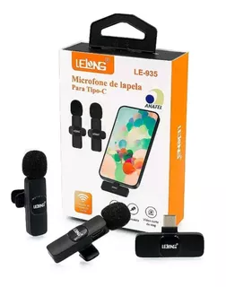 Microfone De Lapela Para Celulares Tipo-c Le-935 Lelong