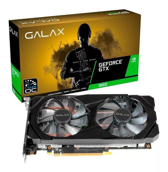 Placa De Vídeo Galax Geforce Gtx 1660 1-click Oc 6gb Gddr5