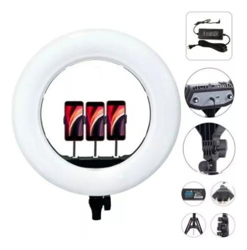 Ring Ligth Iluminador Profissional Grande 46cm 18p Tripé 2 M