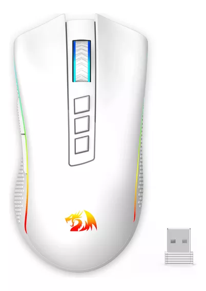 Mouse Gamer Redragon Cobra Pro Branco M711w-pro 16000 Dpi