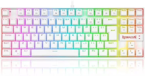 Teclado Magnético Gamer Kumara Pro Rgb Branco Sw Brown Abnt2