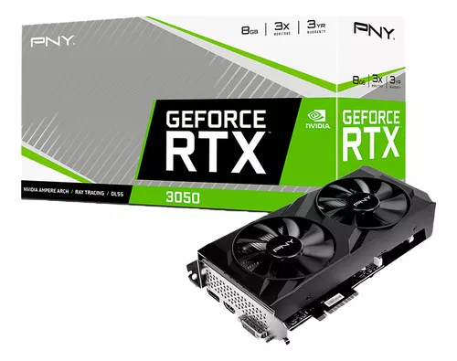 Placa de vídeo Pny Geforce Rtx 3050 Verto Dual Fan de 8 GB