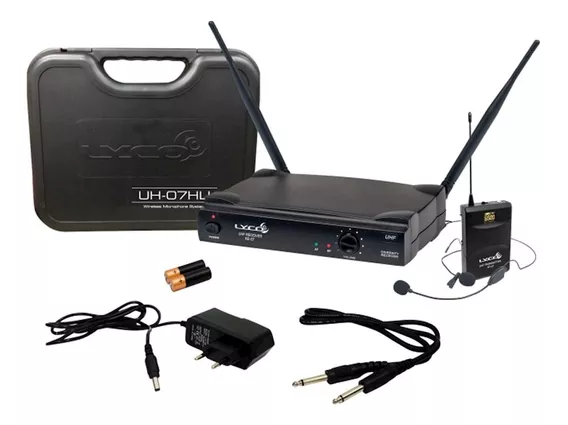 Microfone Lyco Sem Fio Headset Lapela Digital Uhf Uh07 Hli