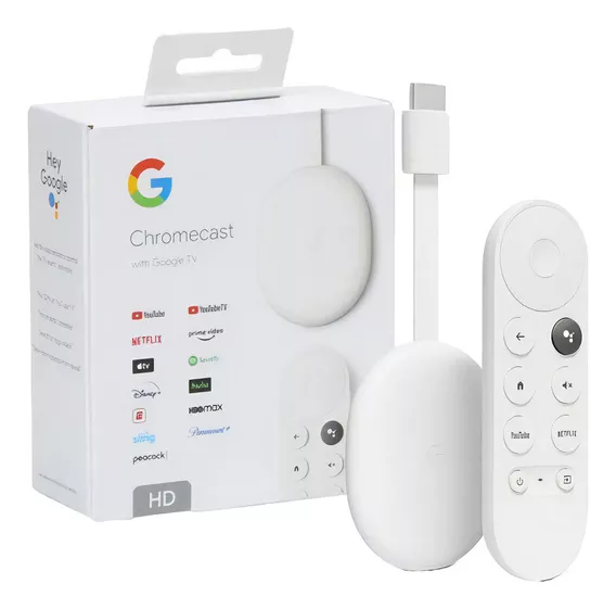 Google Chromecast  4ª geração de voz HD 8GB branco com 1.5GB