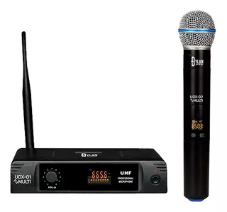 Microfone Sem Fio Dylan Uhf Digital 30 Canais Igreja Udx-01 Cor Preto