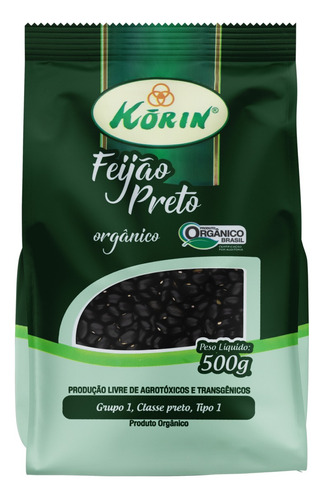 Feijão preto orgânico Korin 500 g