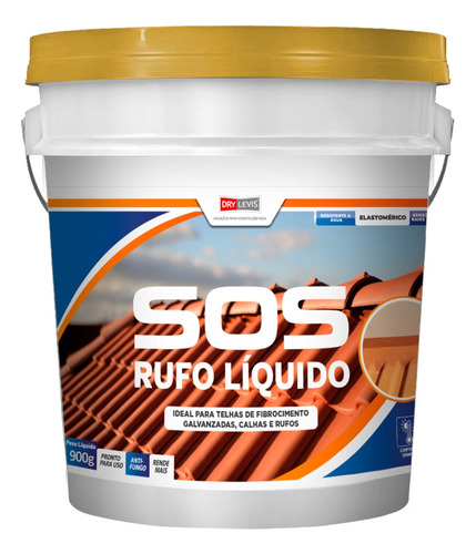 Sos Telhas Elastment Rufo Líquido Furo Trinca Ceramica 900ml