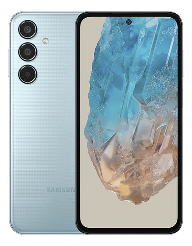 Celular Samsung Galaxy M35 5g , Câmera Tripla Até 50mp, Selfie 50mp, Tela Super Amoled + 6.6 120hz, 256gb, 8gb Ram - Azul Claro