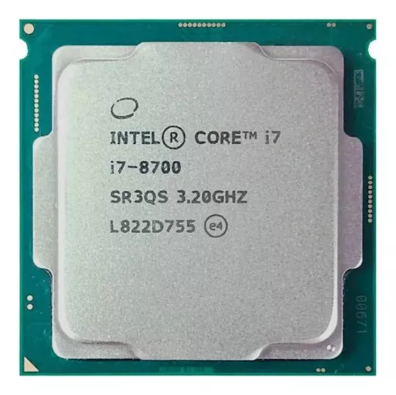 Processador gamer Intel Core i7-8700 BX80684I78700  de 6 núcleos e  4.6GHz de frequência com gráfica integrada