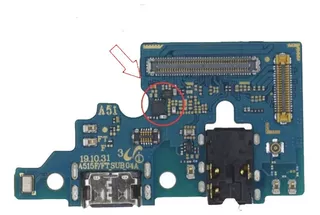 Placa Conector De Carga Microfone Compatível A51 Original