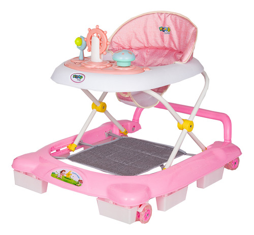 Andador De Bebê Musical Brinquedos La Bamba Rosa - Maxi Baby