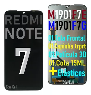 Tela Frontal Original Redmi ( Note 7) +película 3d+capa+cola