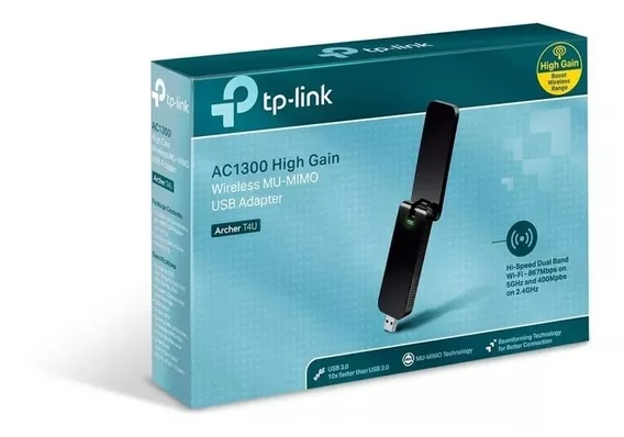 Adaptador Usb  Wi-fi Tp-link Archer T4u Ac1300 Dual Band