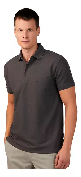 Camisa Polo Dudalina Pima Regular In24 Cinza Masculino