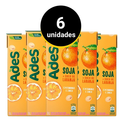 Ades Laranja 1l - 6 Unidades