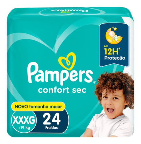 Fralda Pampers Confort Sec Xxxg 24 Unidades