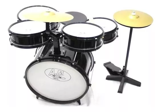 Bateria Infantil C/ Chimbal Profissional Musical Mdf 72cm