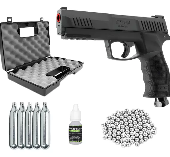 Kit Pistola Co2 Umarex T4e Hdp.50 Gen2+co2 +50 Esfera+maleta