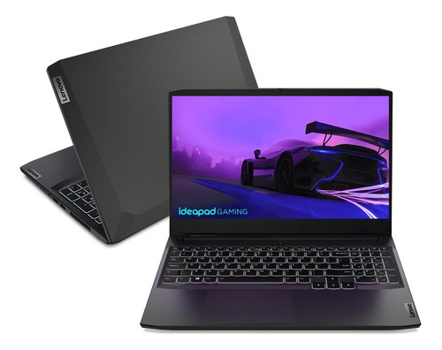 Notebook Ideapad Gaming 3i I5 16gb 512gb Ssd Rtx 3050 Linux Cor Shadow black