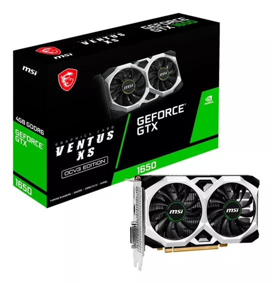 Placa De Vídeo Msi Geforce Gtx 1650 Ventus Xs Ocv3 4gb D6