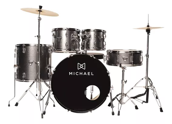 Bateria Acústica Michael Trinity Dmt220 Bumbo 20 Dark Gray