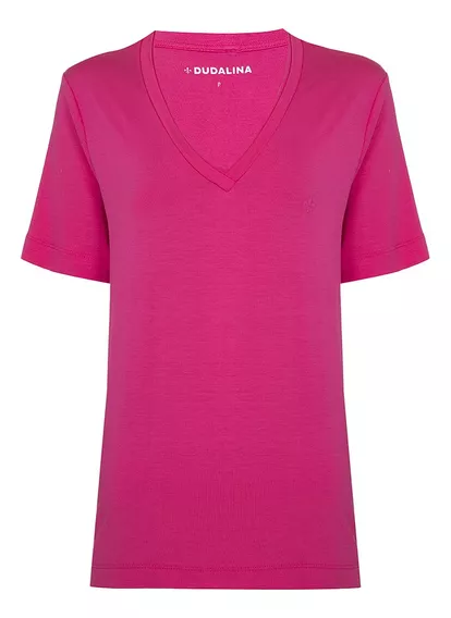 Blusa Dudalina Decote V In24 Rosa Feminino