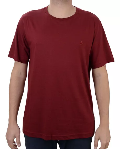 Camiseta Masculina Dudalina Mc Pima Cotton Vinho - 08771