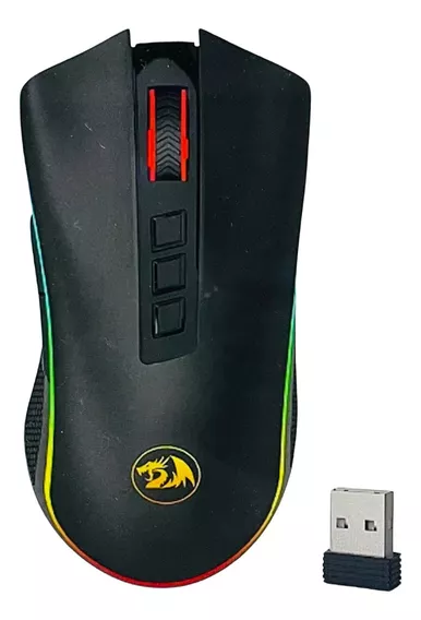 Mouse Gamer Sem Fio Redragon Cobra Pro Rgb Preto M711-pro