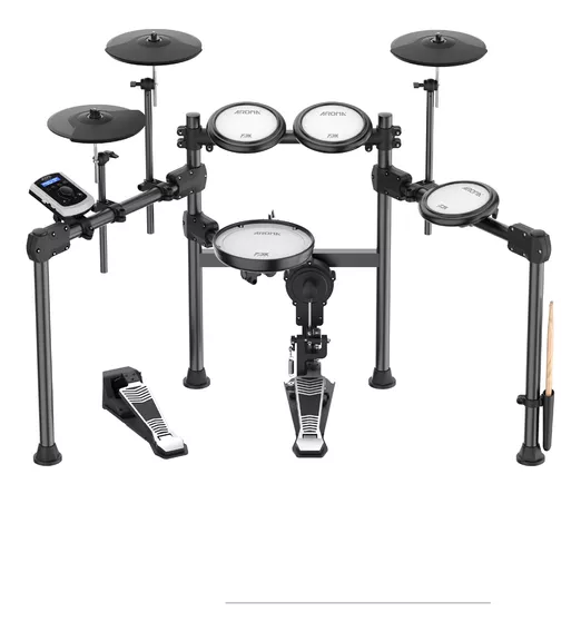 Bateria Eletrônica Aroma Tdx-22 - Pads E Caixa Em Mesh