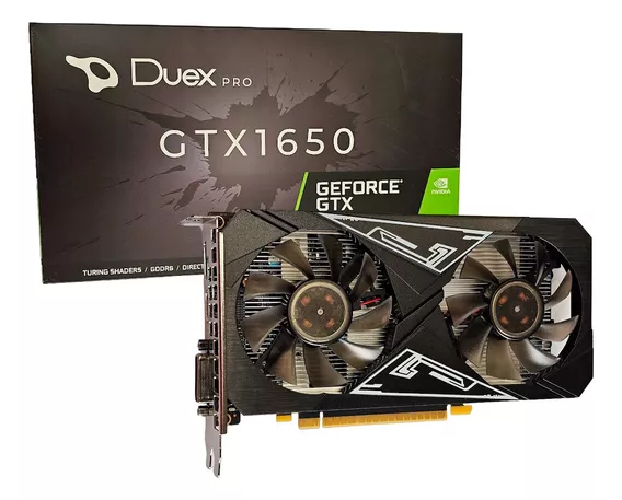 Placa De Vídeo Duex Gtx 1650, 4gb, Gddr5, 128-bit, Preto