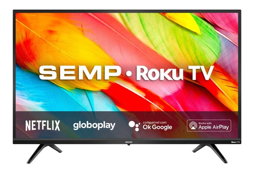 Semp Smart Tv Led 32" Roku R6500 Dual Band Semp Bivolt