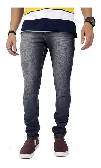 Calça Jeans Masculina Slim Com Lycra Premium Em Promoção