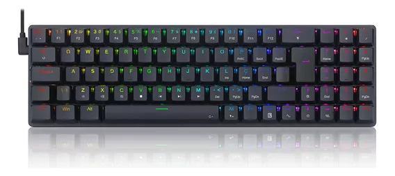 Teclado Mecânico Redragon 80% Ashe K626-kb Switch Blue Preto