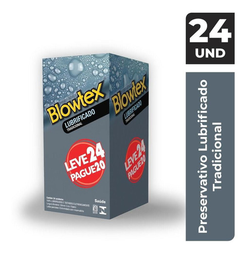 Pack Preservativo Blowtex Lubrificado Leve 24 Pague 20