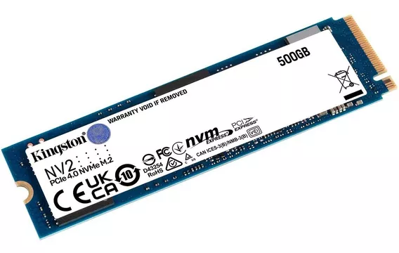 SSD NV2 500gb Kingston PCIe 4.0 Nvme M2 3.500mb Ultra Rápido Cor Azul