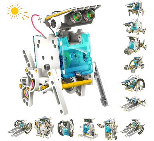 Robô 13 Em 1 Energia Solar Kit Robótica Educacional