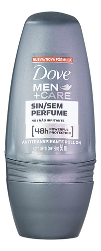 Desodorante Antitranspirante Roll On Dove Men+Care Sem Perfume 50ml