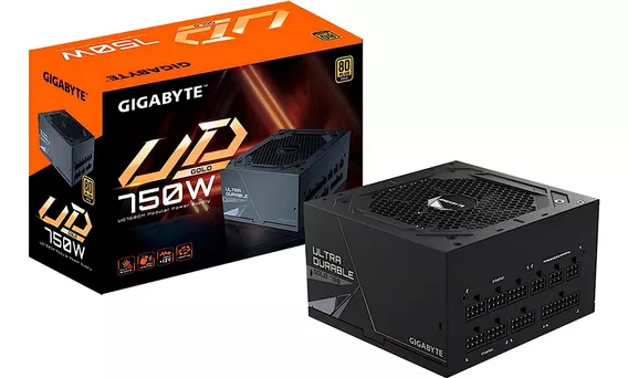 Fonte 750w Gigabyte Gp-ud750gm Full Modular 80 Plus Gold Cor Preto