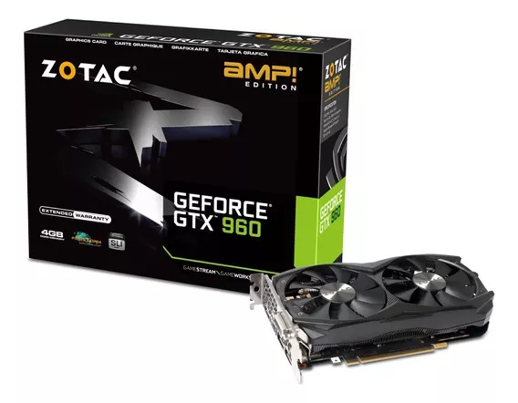 Placa De Video Nvidia Gtx 960 Amp Edition 4gb Zotac Na Caixa