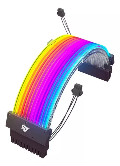 Cabo Extensor Premium 24p Pichau Ps100, Rgb, 240mm, Preto 110V/220V