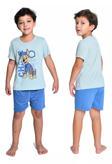 Pijama Infantil Masculino Curto Verão Personagens Promoção